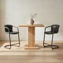 Freeman Counter Stool Onyx Black Leather - Set Of Two - 6