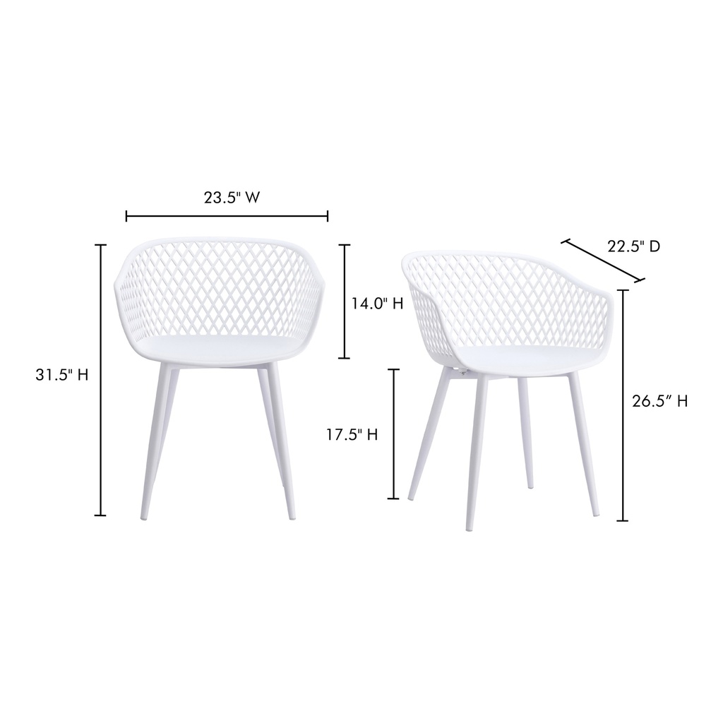 Piazza Outdoor Chair White - Set Of Two - 3