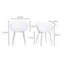 Piazza Outdoor Chair White - Set Of Two - 3