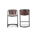 Freeman Counter Stool Grazed Brown Leather - Set Of Two - 1