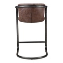 Freeman Counter Stool Grazed Brown Leather - Set Of Two - 4