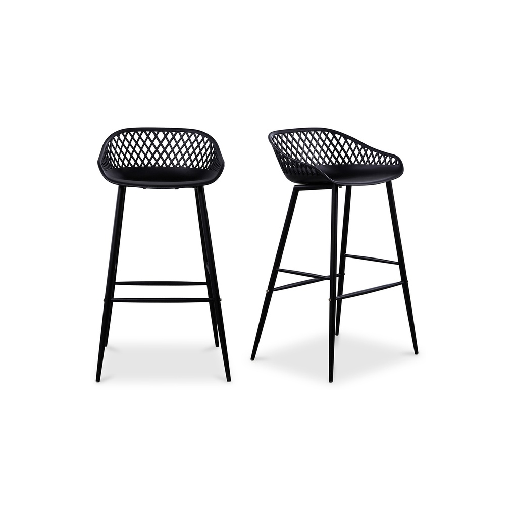 Piazza Outdoor Barstool Black - Set Of Two - 1