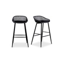 Piazza Outdoor Barstool Black - Set Of Two - 1