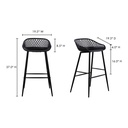 Piazza Outdoor Barstool Black - Set Of Two - 11