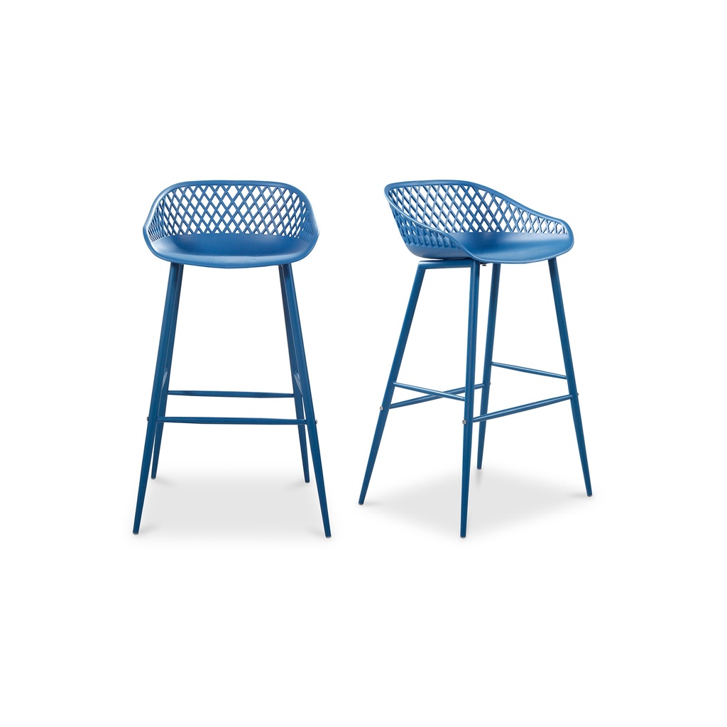 Piazza Outdoor Barstool Blue - Set Of Two - 1