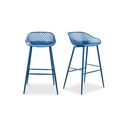 Piazza Outdoor Barstool Blue - Set Of Two - 1