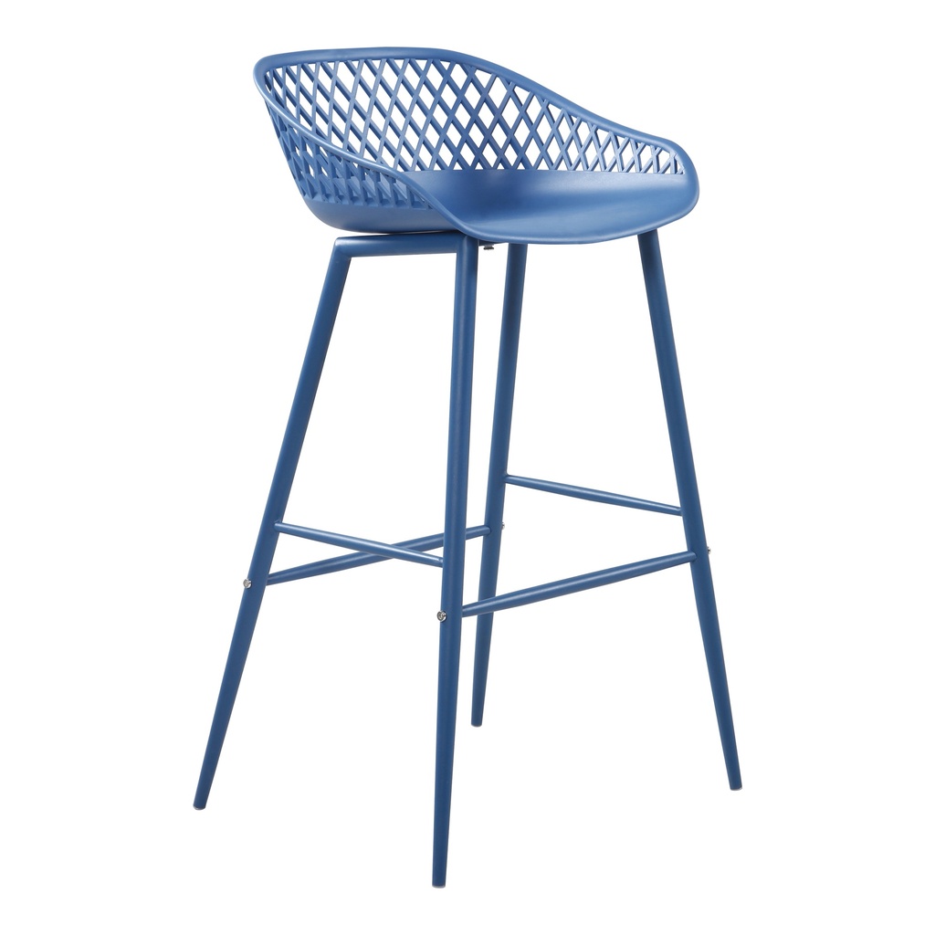 Piazza Outdoor Barstool Blue - Set Of Two - 6