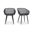 Piazza Outdoor Chair Black - Set Of Two - 1