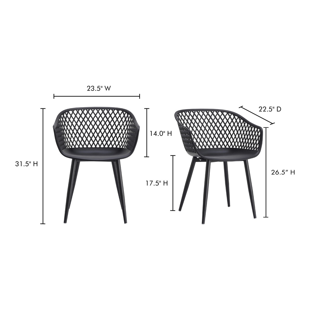 Piazza Outdoor Chair Black - Set Of Two - 8