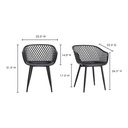 Piazza Outdoor Chair Black - Set Of Two - 8