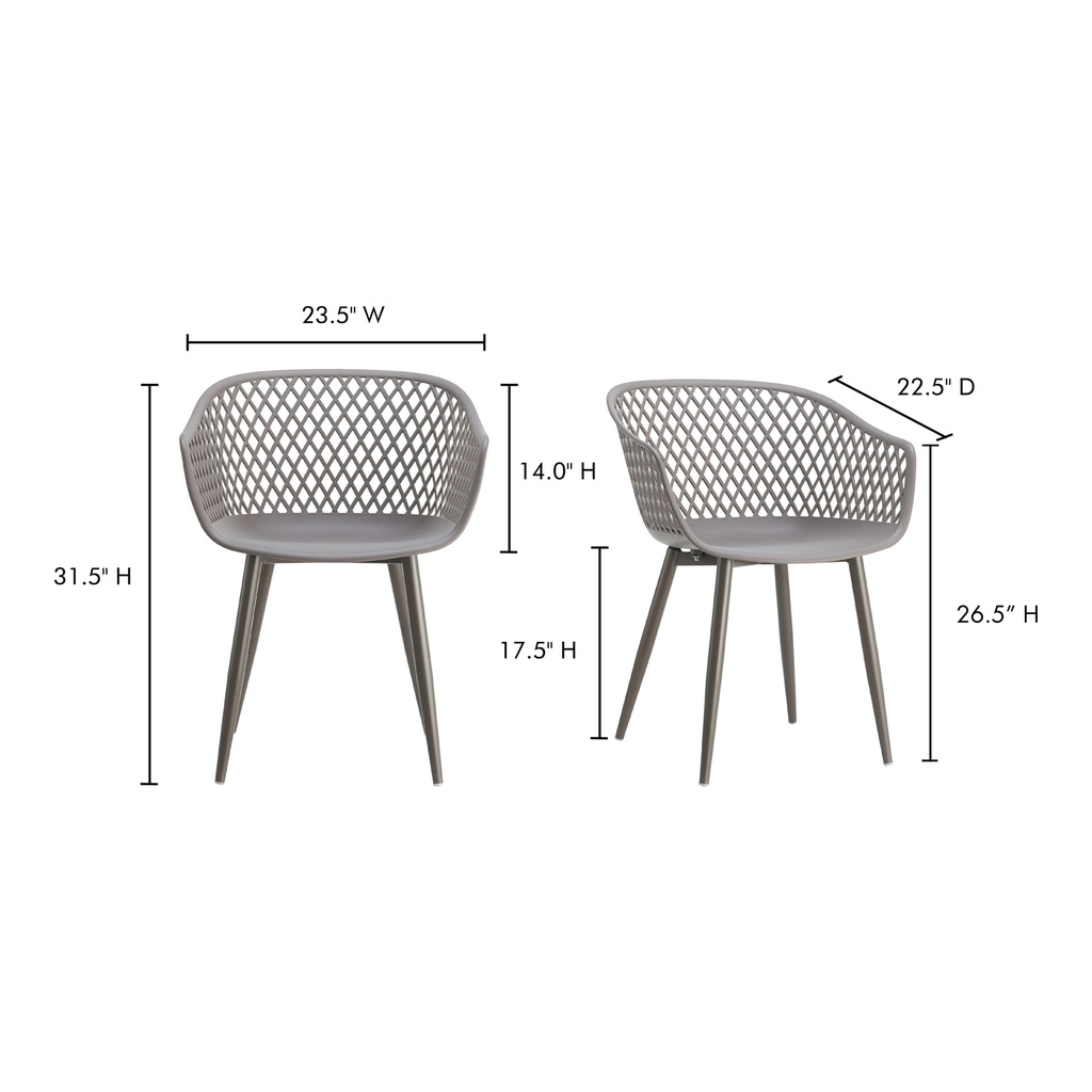 Piazza Outdoor Chair Grey - Set Of Two - 8