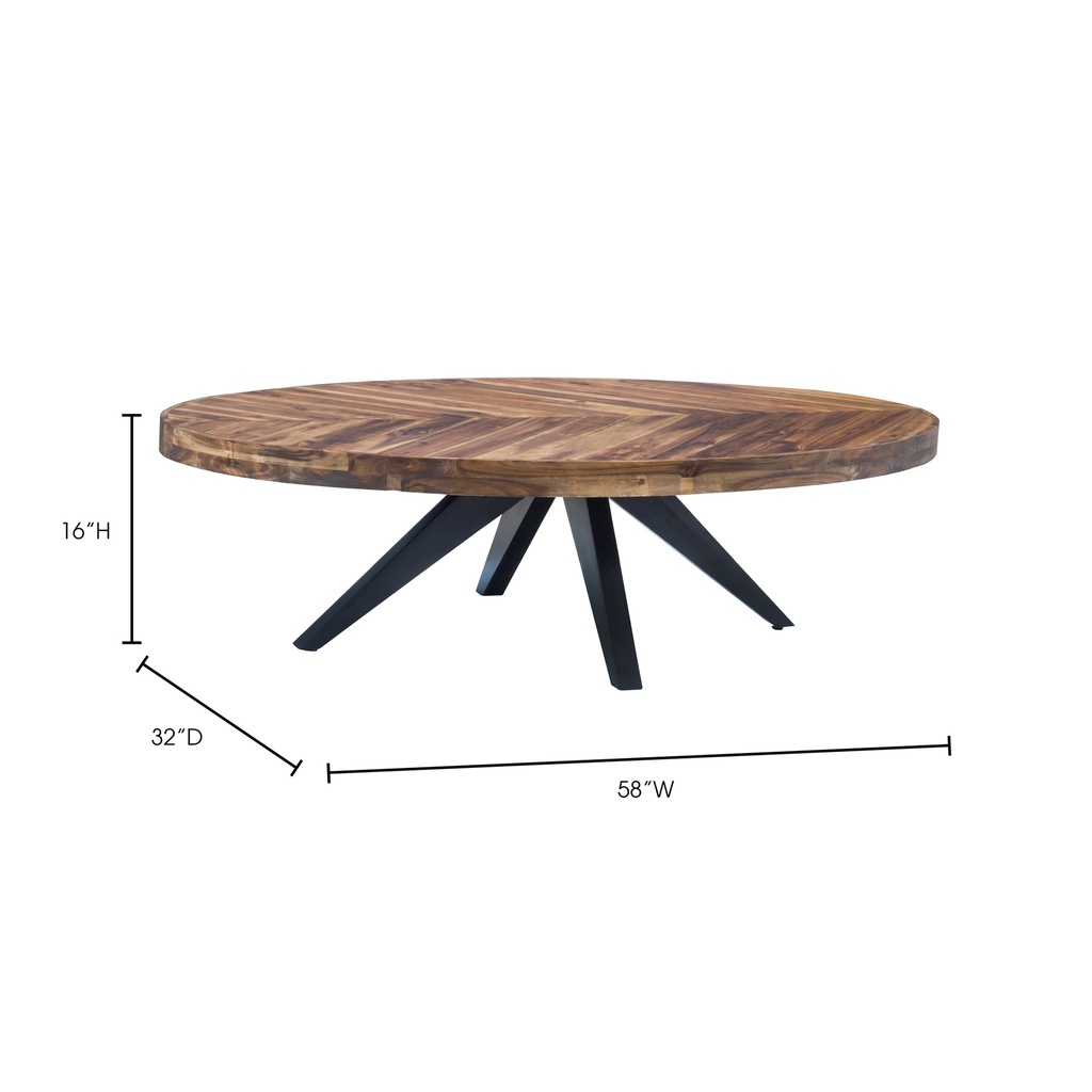 Parq Oval Coffee Table Amber - 16