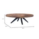 Parq Oval Coffee Table Amber - 16