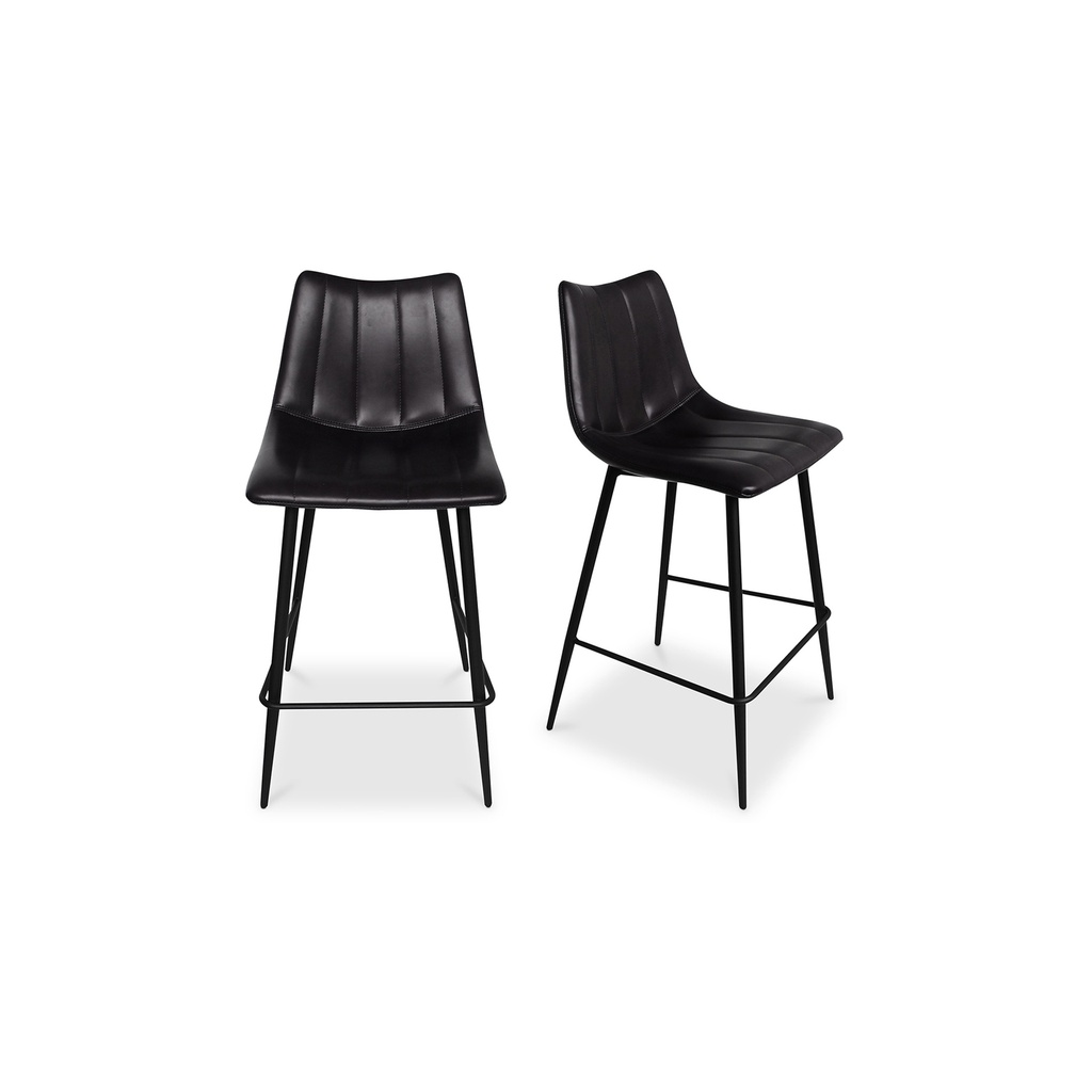 Alibi Counter Stool Matte Black - Set Of Two - 1