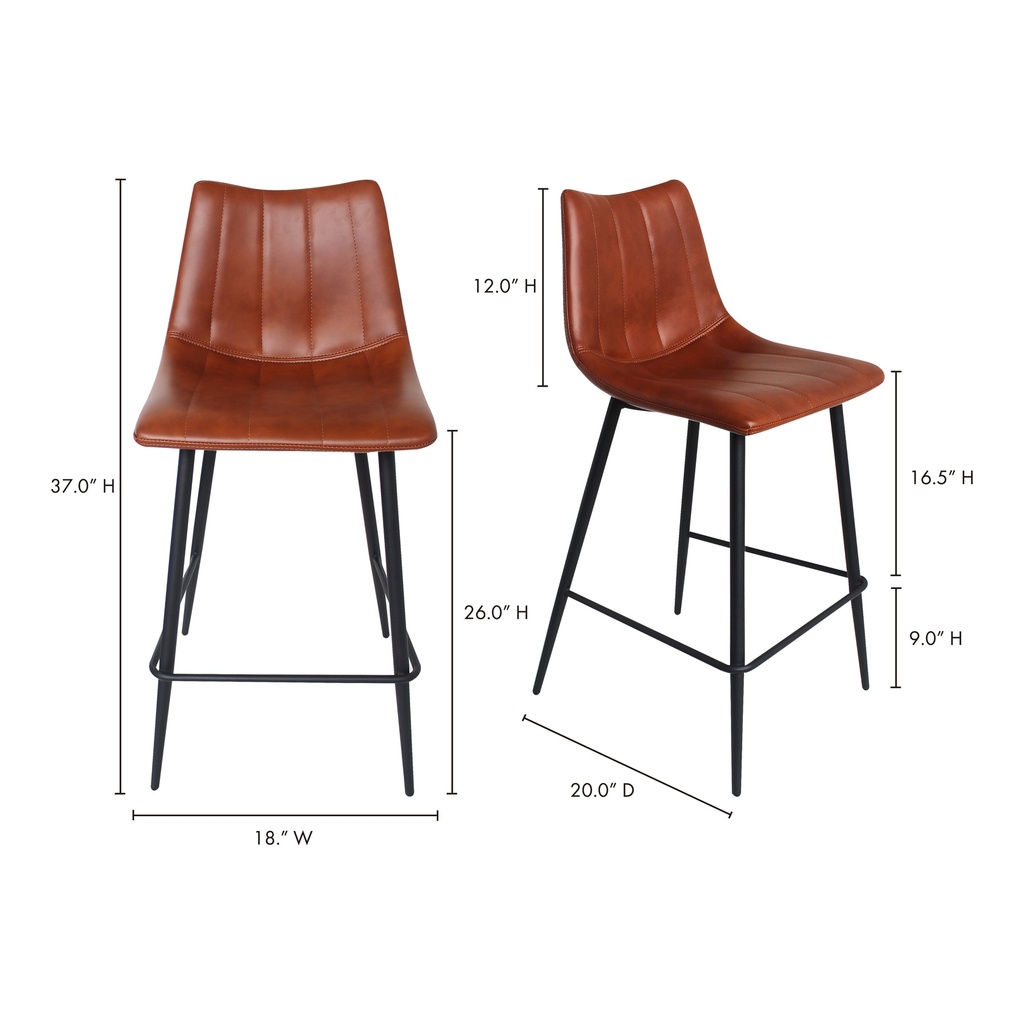 Alibi Counter Stool Brown - Set Of Two - 11
