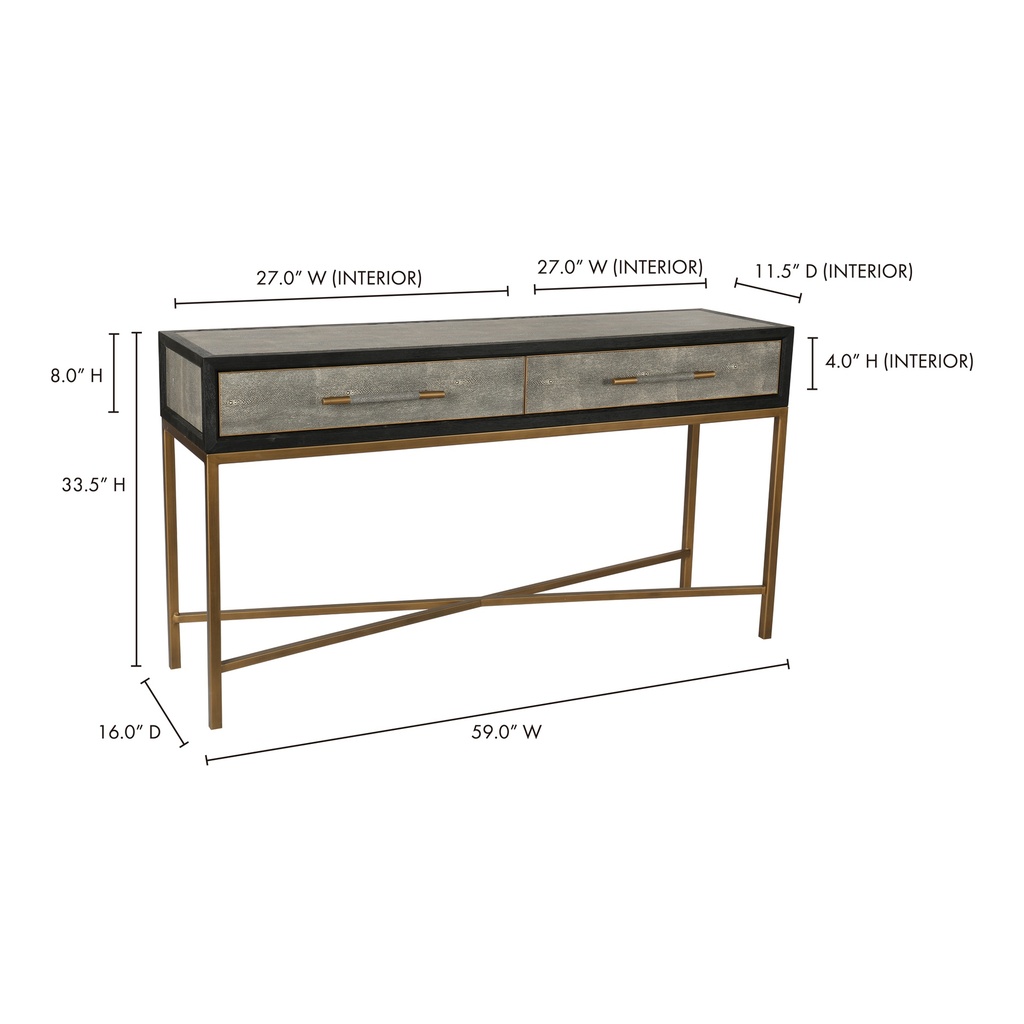 Mako Console Table Grey - 11