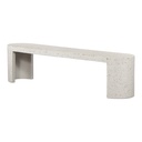 Lyon Outdoor Bench White Terrazzo - 1