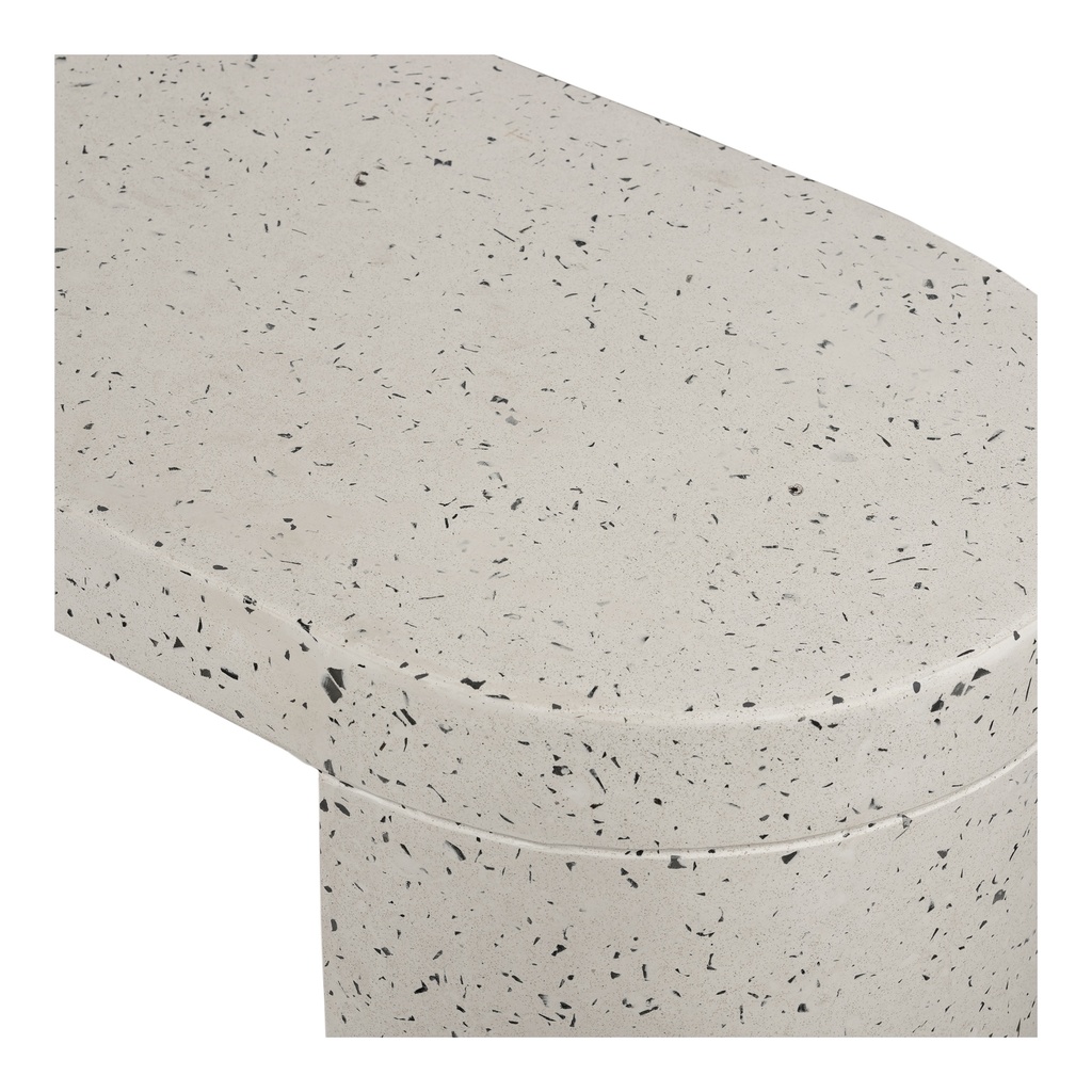Lyon Outdoor Bench White Terrazzo - 4