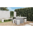 Lyon Outdoor Bench White Terrazzo - 9
