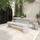 Lyon Outdoor Bench White Terrazzo - 12