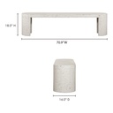 Lyon Outdoor Bench White Terrazzo - 13