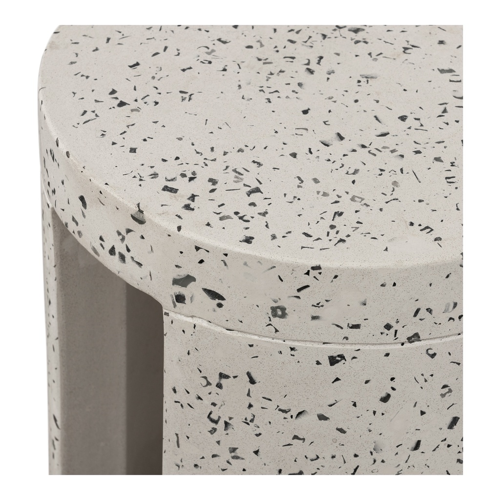 Lyon Outdoor Stool White Terrazzo - 4