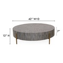 Chameau Medium Coffee Table Black and White - 6