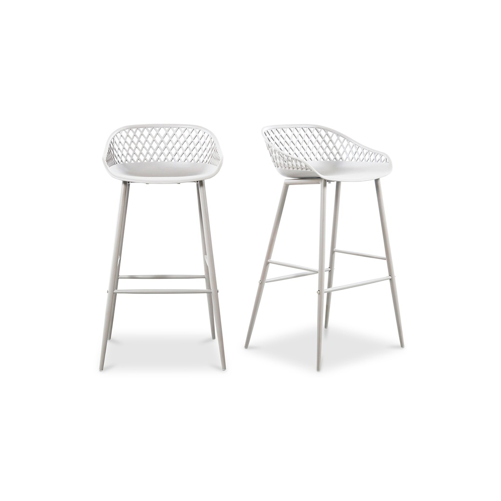 Piazza Outdoor Barstool White - Set Of Two - 1
