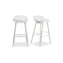 Piazza Outdoor Barstool White - Set Of Two - 1