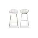 Piazza Outdoor Barstool White - Set Of Two - 2