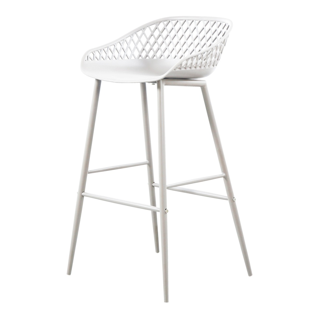 Piazza Outdoor Barstool White - Set Of Two - 5