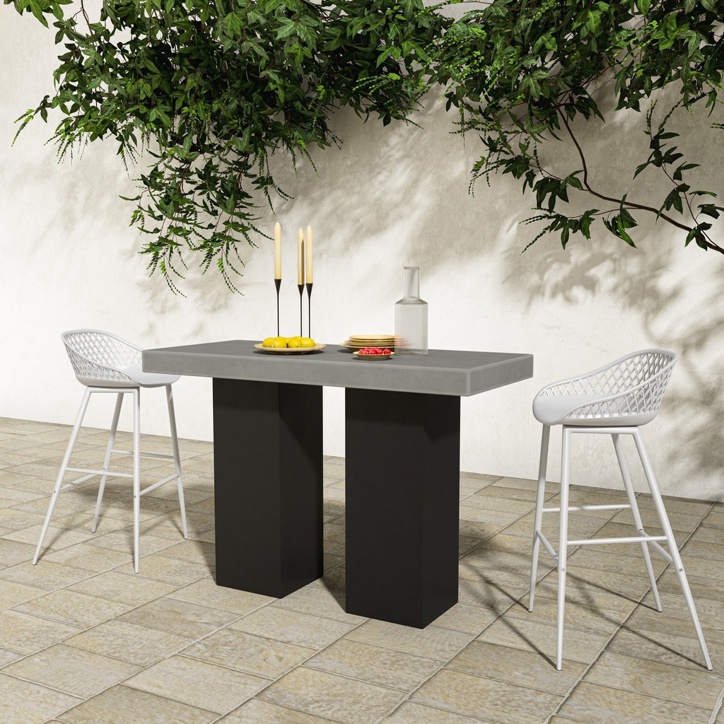 Piazza Outdoor Barstool White - Set Of Two - 10