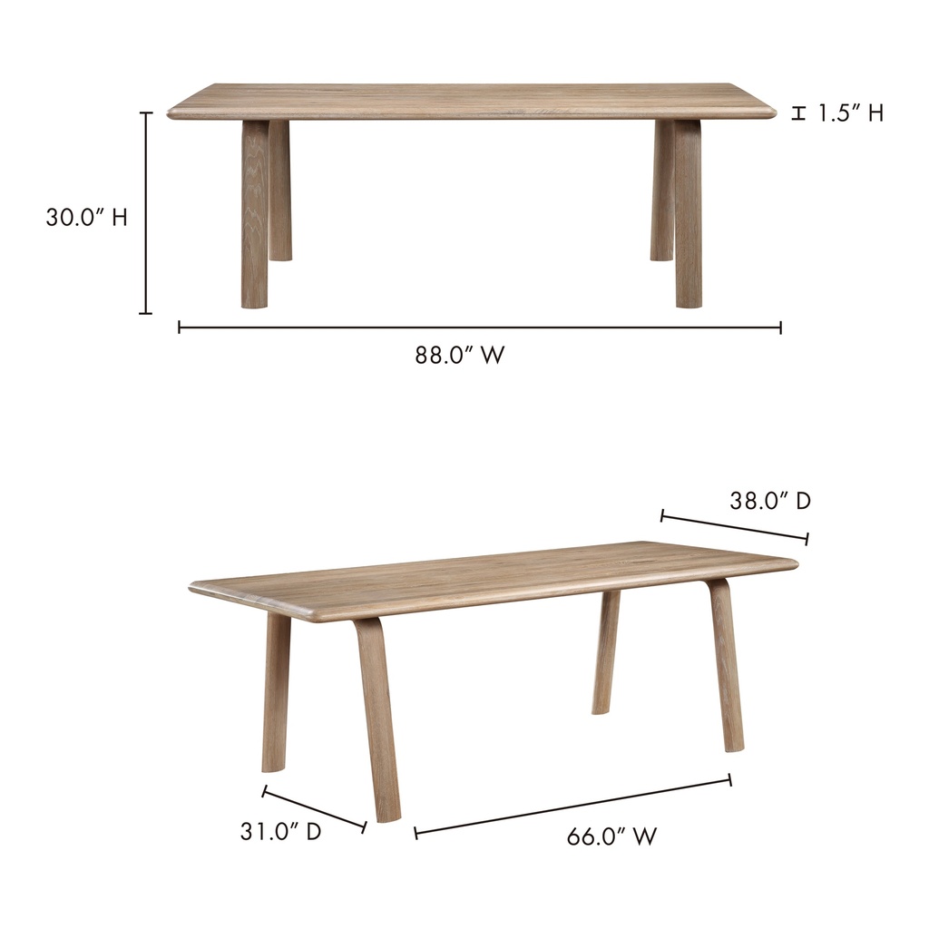 Malibu Dining Table White Oak - 8