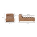 Ramsay Leather Chaise Tan - 6