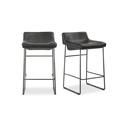 Starlet Counter Stool Onyx Black Leather - Set Of Two - 1