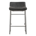 Starlet Counter Stool Onyx Black Leather - Set Of Two - 3
