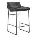 Starlet Counter Stool Onyx Black Leather - Set Of Two - 4