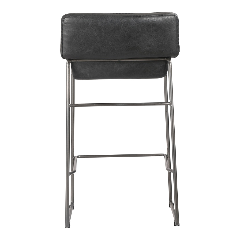 Starlet Counter Stool Onyx Black Leather - Set Of Two - 6