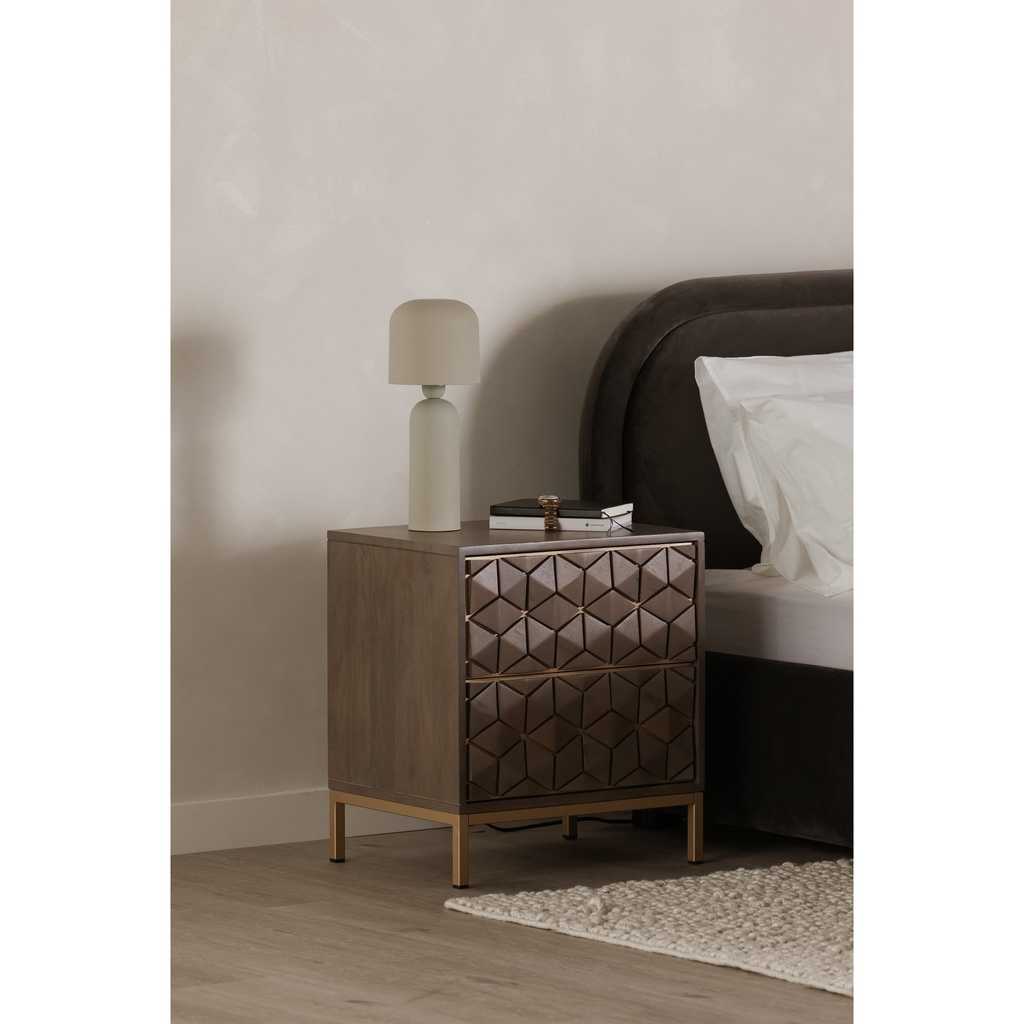 Corolla Nightstand Light Grey - 5