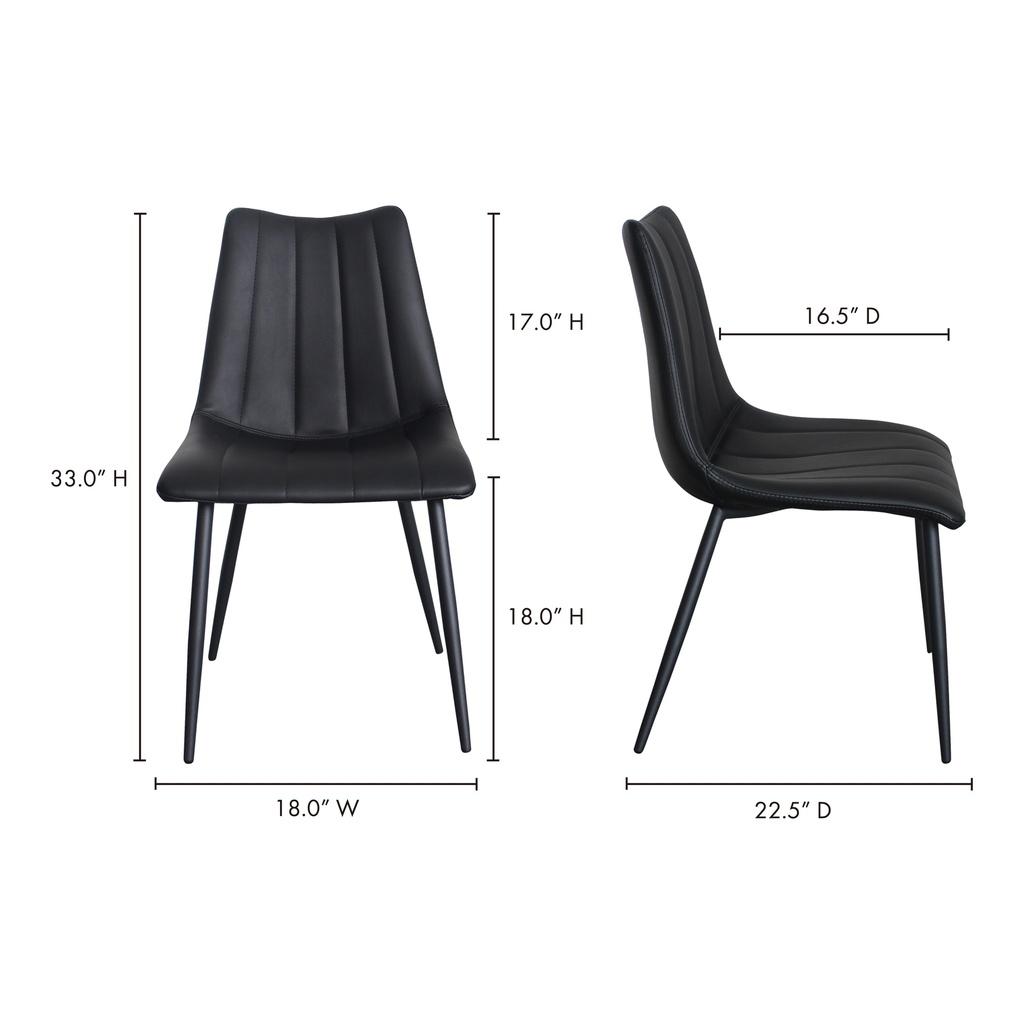 Alibi Dining Chair Matte Black - Set Of Two - 10