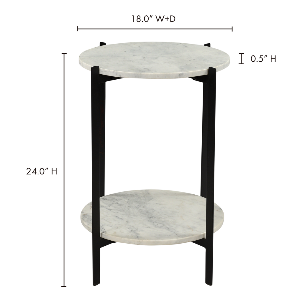 Melanie Accent Table White - 5