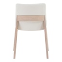 Deco Oak Dining Chair Cream White PVC - Set Of Two - 6