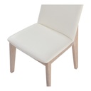Deco Oak Dining Chair Cream White PVC - Set Of Two - 7