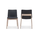 Deco Oak Dining Chair Dark Grey - Set Of Two - 2