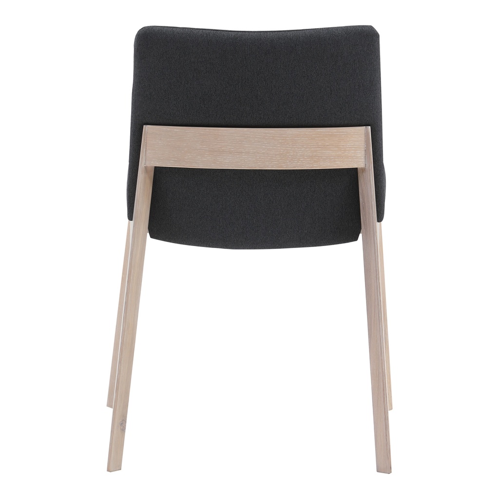 Deco Oak Dining Chair Dark Grey - Set Of Two - 6