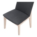 Deco Oak Dining Chair Dark Grey - Set Of Two - 7