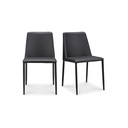 Nora Dining Chair Black Vegan Leather - Set Of Two - 1