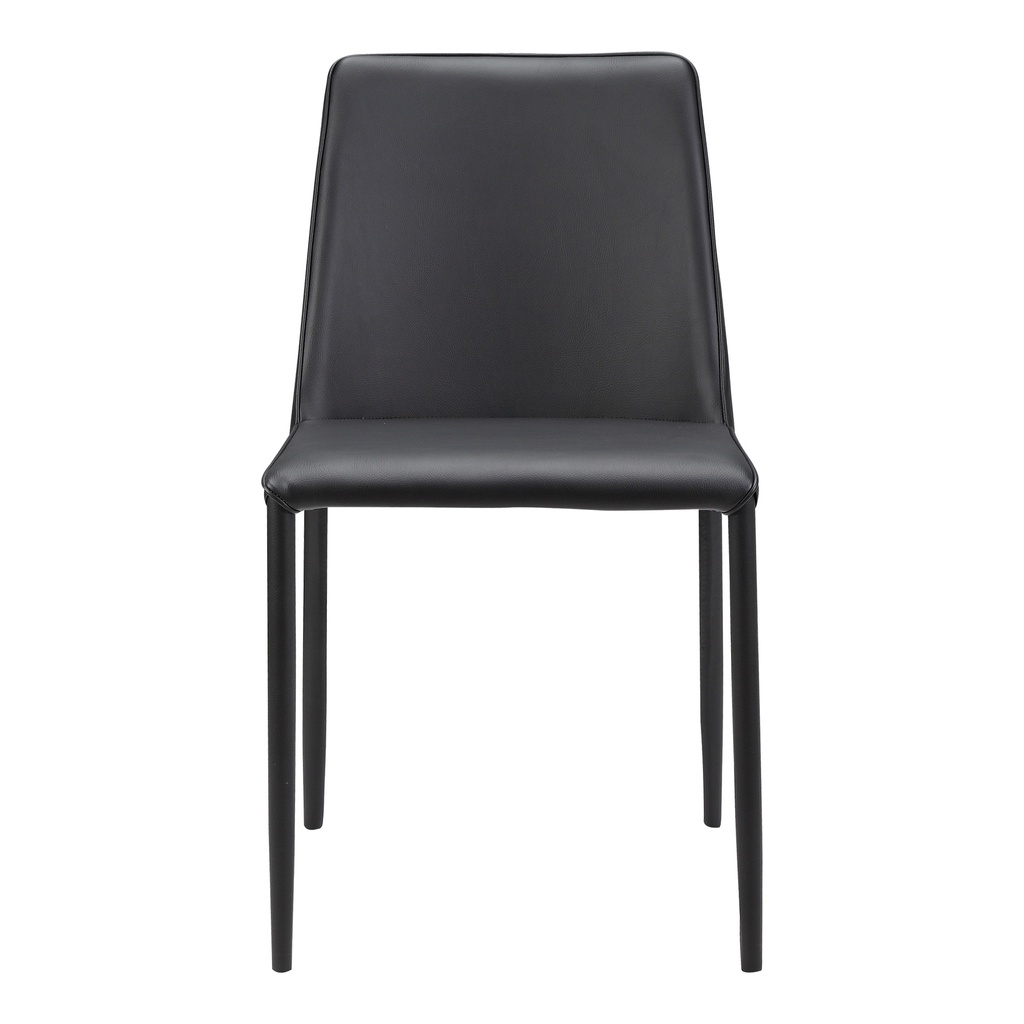 Nora Dining Chair Black Vegan Leather - Set Of Two - 3
