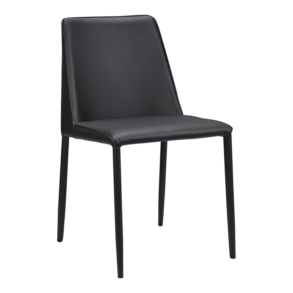 Nora Dining Chair Black Vegan Leather - Set Of Two - 4