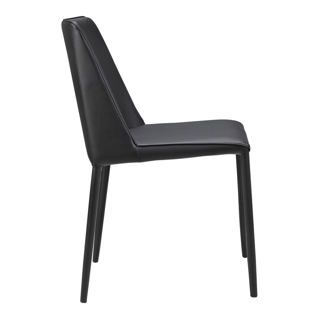 Nora Dining Chair Black Vegan Leather - Set Of Two - 5